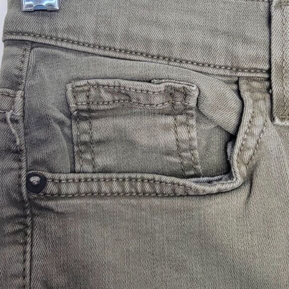 SP Black Label Olive Green Skinny Jeans Size 28 With Distressed Detail - Picture 10 of 13
